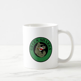 De Café ouriço verde-escuro da caneca tubarões verdes