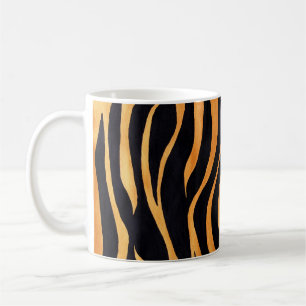 De Café Ouro animal do impressão e caneca preta