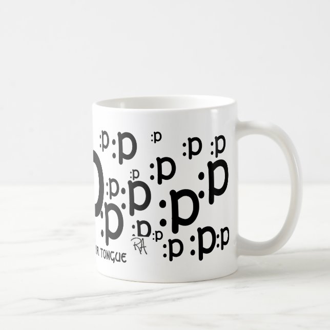De Café : p, cola para fora sua caneca da língua (Direita)