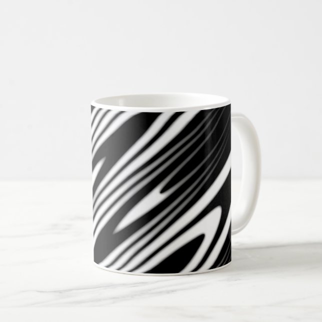De Café padrão abstrato contínuo em caneca (Frente Esquerda)