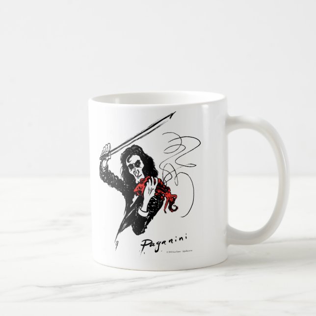 De Café Paganini que joga a caneca vermelha do violino (Direita)
