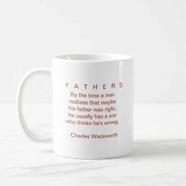 De Café PAIS com a CANECA fatherly das citações (Esquerda)
