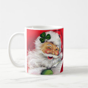 De Café Papai noel irlandês, caneca irlandesa do Natal,