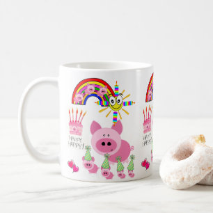 De Café Parabéns, caneca rosa