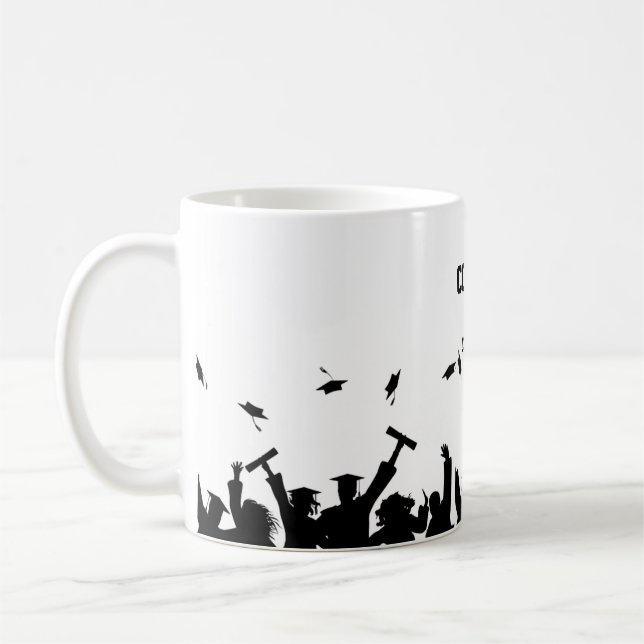 De Café Parabéns Graduado Caneca Personalizada Simples Min (Esquerda)