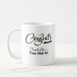 De Café Parabéns Você Conseguiu Caneca Personalizada Nome 