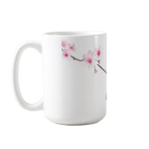 Pássaro-d-água cereja florir caneca