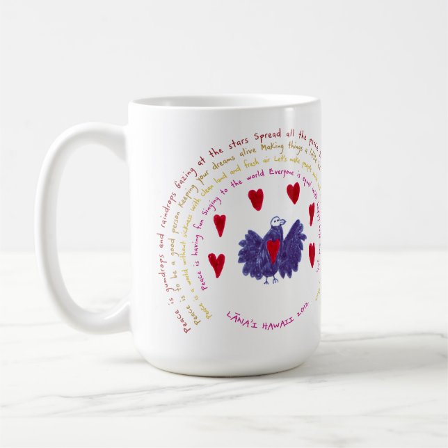 De Café Pássaro da caneca do amor (Esquerda)