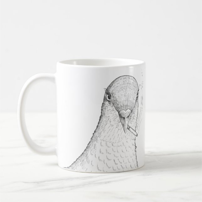De Café Pássaros engraçados impares da caneca | do pombo (Esquerda)