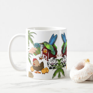 De Café Pássaros Vaca Porcos Caneca