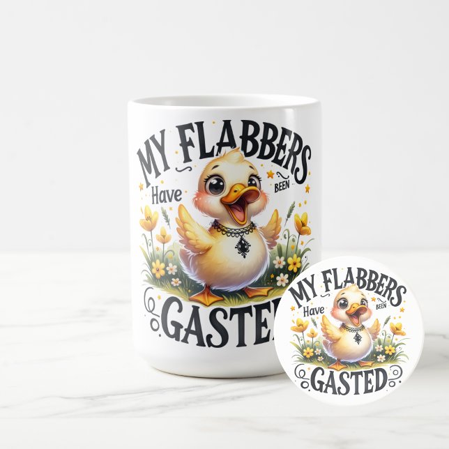 De Café Pato Atordoado Caneca Divertida Fofa (Start your mornings with a giggle thanks to this whimsical “My Flabbers Have Been Gasted” mug)