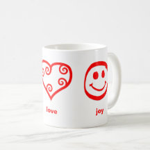 Paz Amor Alegria - Caneca