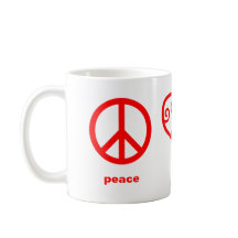 Paz Amor Alegria - Caneca