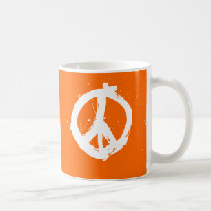 De Café Paz. Amor. Java. Caneca - laranja