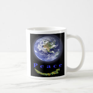 De Café paz na caneca terrestre