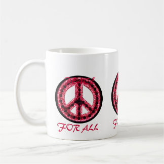 De Café paz vermelha para toda a caneca