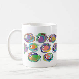 De Café Peixes tropicais 11 onças. caneca
