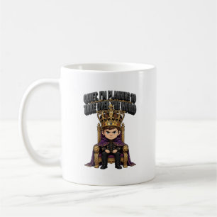 De Café Pequeno Rei No Trono Caneca Menino Coroa Fofa