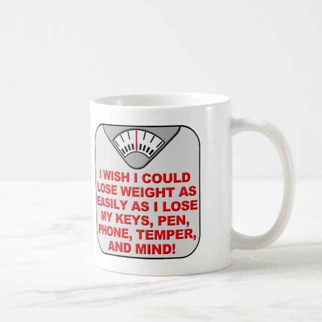 De Café Perca Peso E Minha Mente Caneca Engraçada ou Canec (Direita)