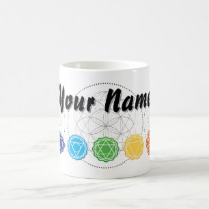 De Café Personalizar a caneca do círculo sagrado Chakras 7