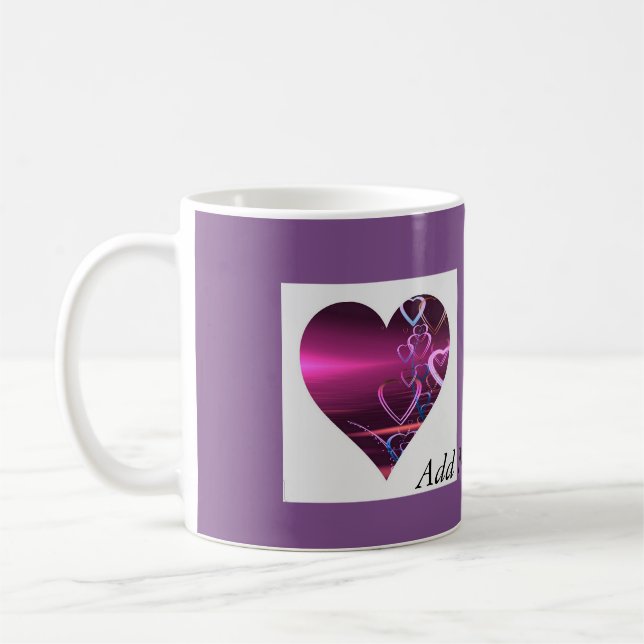De Café Personalize a caneca Purple Heart (Esquerda)