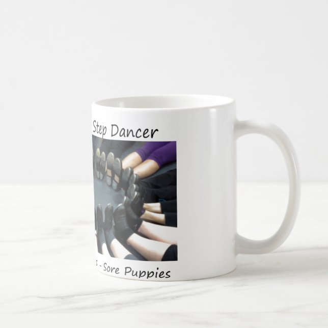 De Café Pés do círculo da dança da etapa - caneca (Direita)