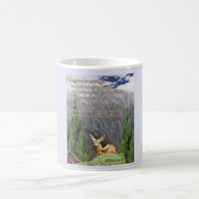 De Café Philippians 4:6 caneca cristã (Centro)