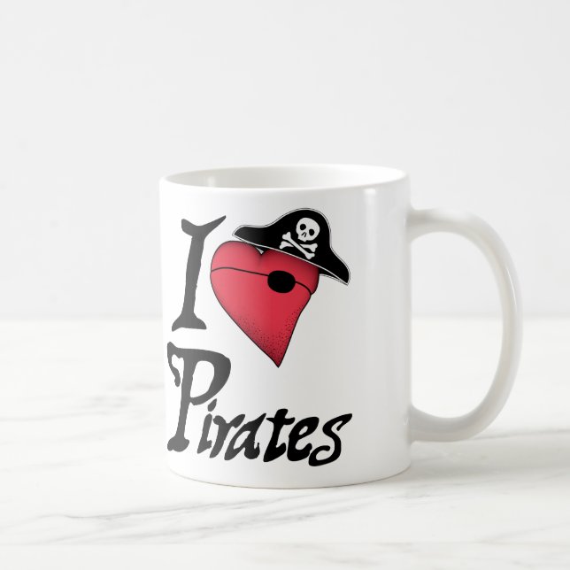 De Café Piratas do coração - caneca (Direita)