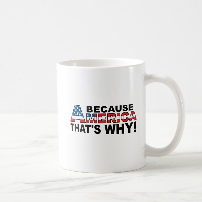 De Café Porque América Caneca Divertida (Direita)