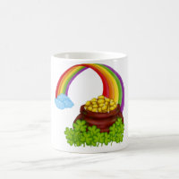 Pote do arco-íris da caneca do ouro