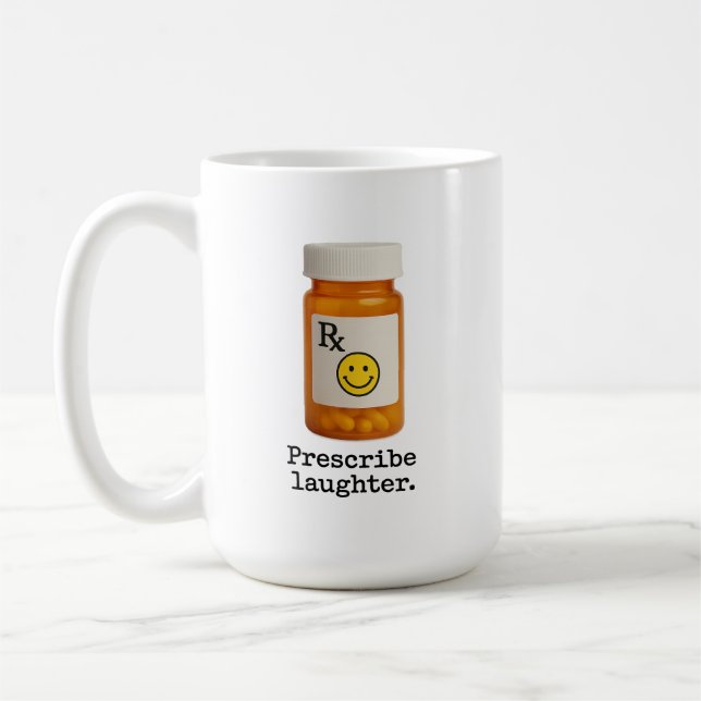 De Café Prescrever caneca risada (Esquerda)