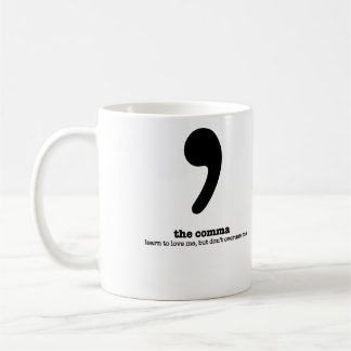 De Café Presente gramatical do humor da vírgula da caneca