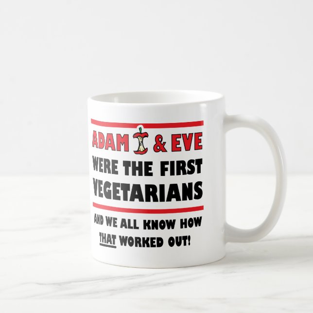 De Café Primeiro Caneca Engraçada para Vegetarianos ou Can (Direita)