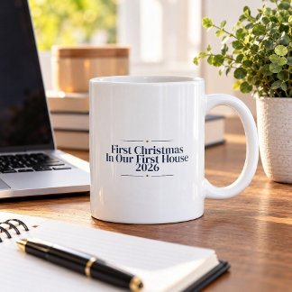De Café Primeiro Natal Em Nossa Primeira Casa 2026 Caneca