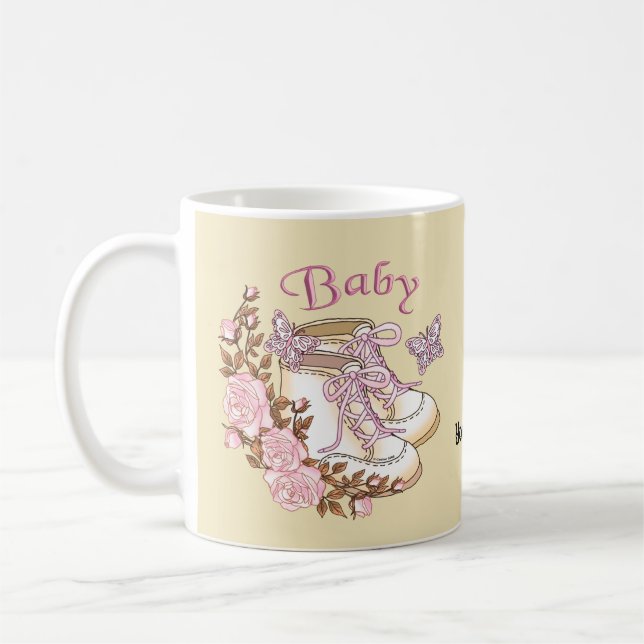 De Café Primeiros Sapatos Caneca Menina Bebê (Esquerda)
