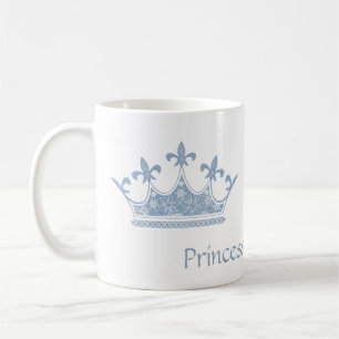 De Café Princesa azul Coroa Costume Caneca