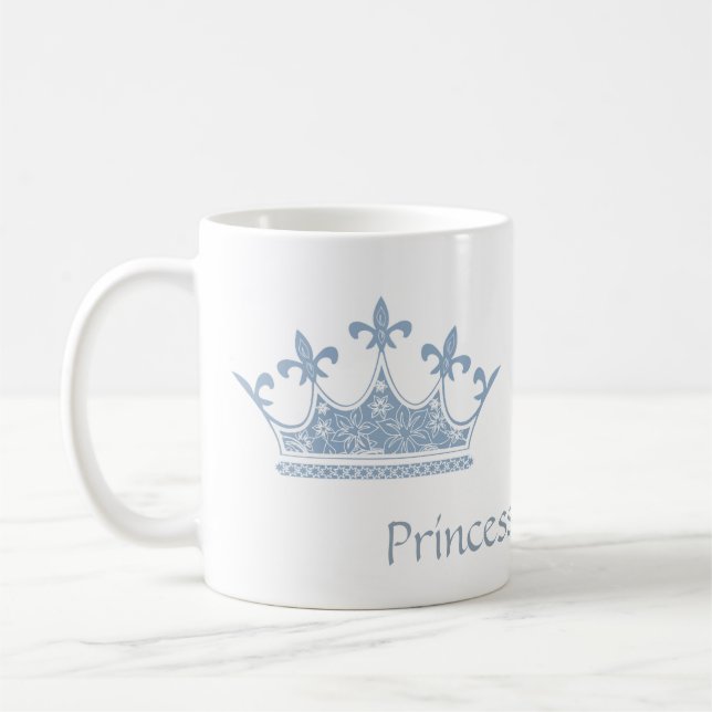 De Café Princesa azul Coroa Costume Caneca (Esquerda)