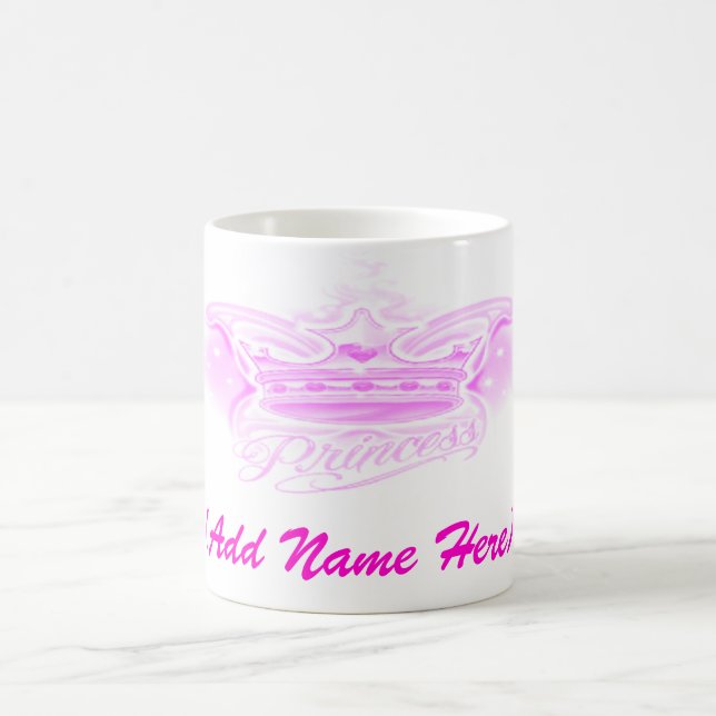 De Café Princesa cor-de-rosa personalizada - caneca (Centro)