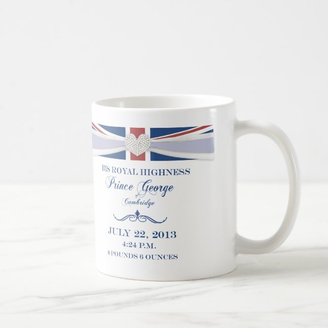De Café Príncipe real George Bebê Lembrança Caneca (Direita)