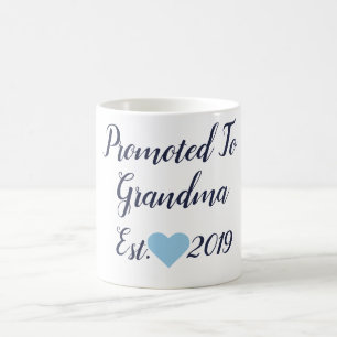 De Café Promovido ao marinho da avó & à luz - caneca azu
