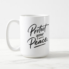 De Café Proteger a Sua Paz Caneca Fofa