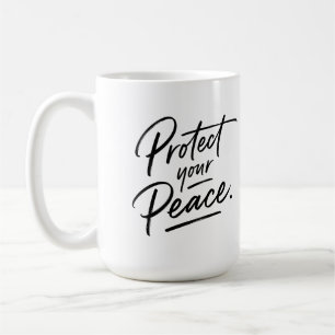 De Café Proteger a Sua Paz Caneca Fofa