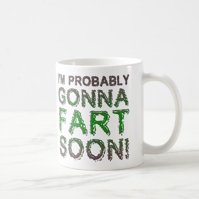 De Café Provavelmente Vou Peidar Em Breve Caneca Divertida (Direita)