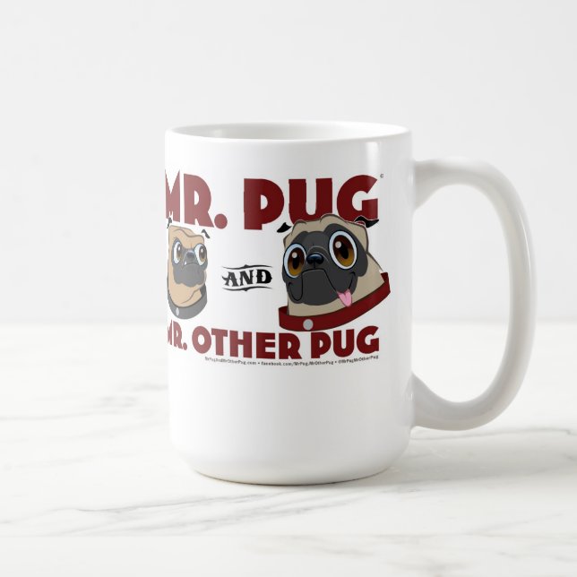 De Café Pugs em uma caneca (Direita)