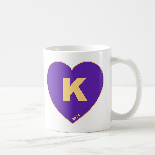 De Café Púrpura e Dourada caneca K-Heart (Direita)