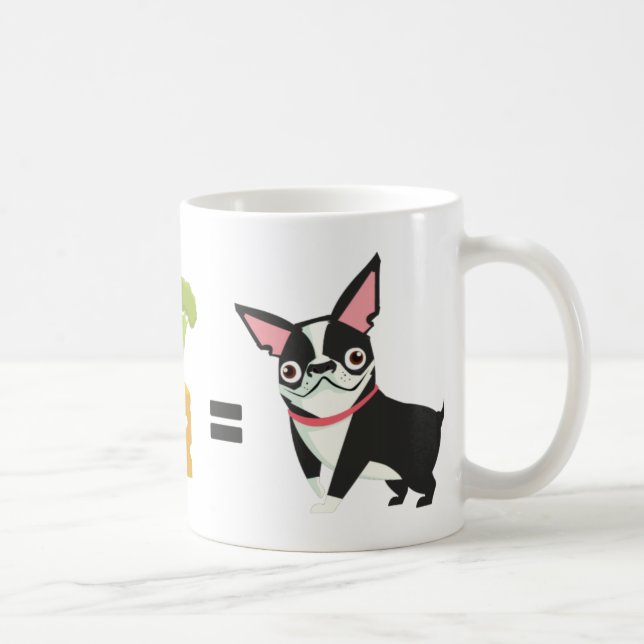 De Café Puxe minha pata - branco a caneca branca clássica (Direita)