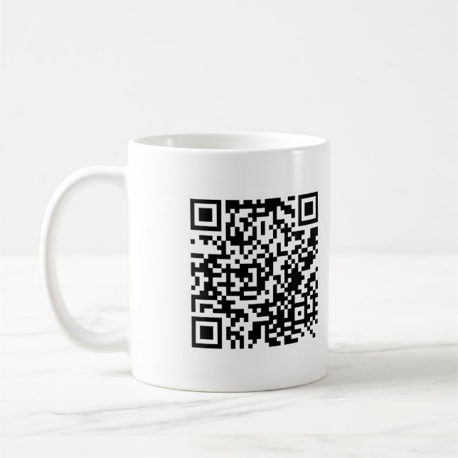 De Café "QR mim" caneca preta SEGURA (Esquerda)