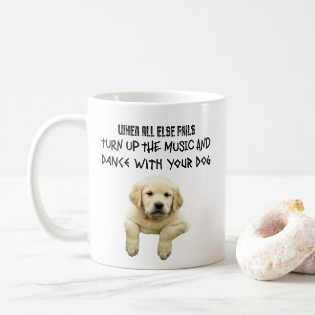 De Café Quando todo o outro falhar a volta acima da caneca (Com Donut)