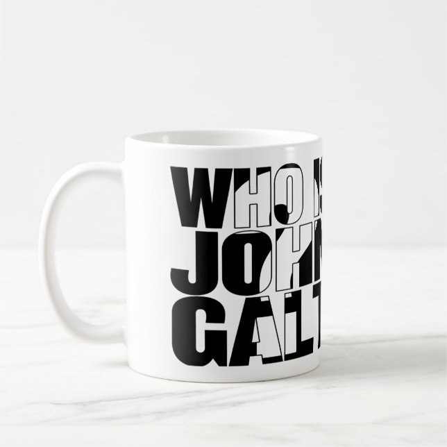 De Café Quem é John Galt? caneca 11oz (Esquerda)