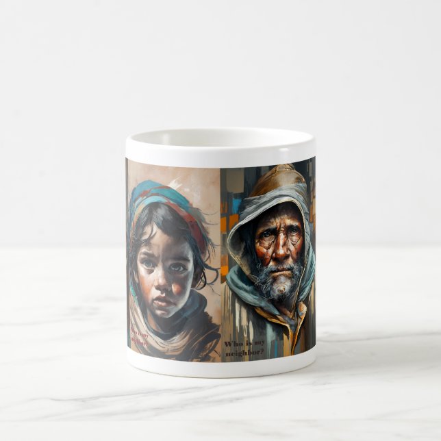 De Café Quem é o meu Próximo? - Caneca Clássica, 11 oz (Centro)